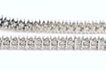 Vintage 14K White Gold Over Sterling Silver Illusion Diamond Tennis Bracelet