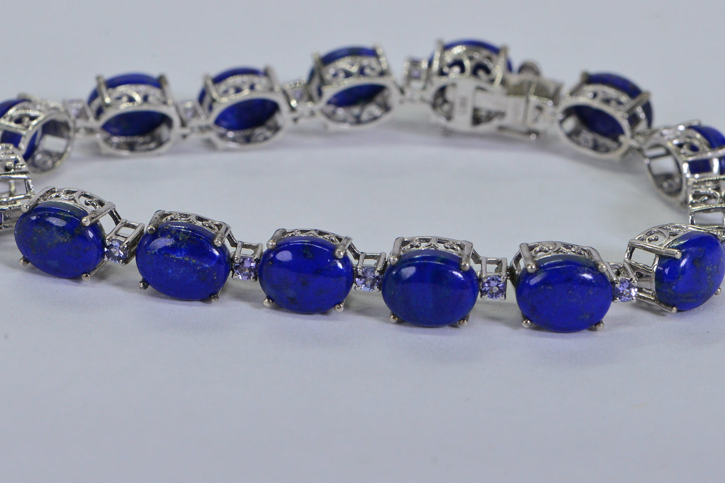Natural Lapis and Tanzanite Bracelet