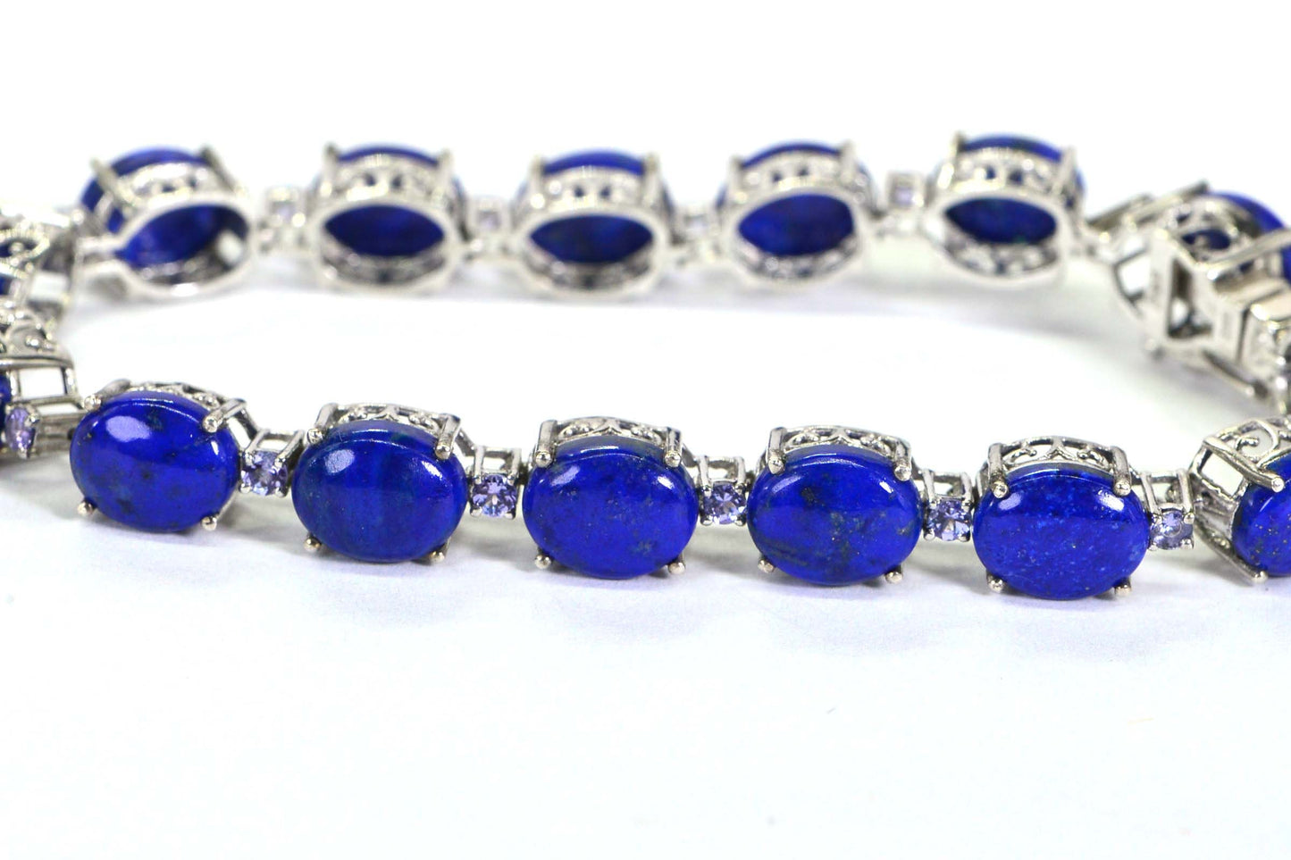 Natural Lapis and Tanzanite Bracelet