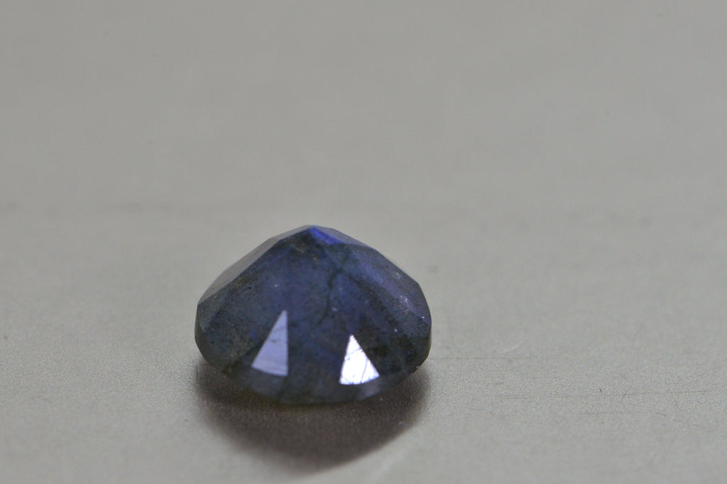Natural Labradorite Gemstone: Faceted Round Stone for Ring (10mm)