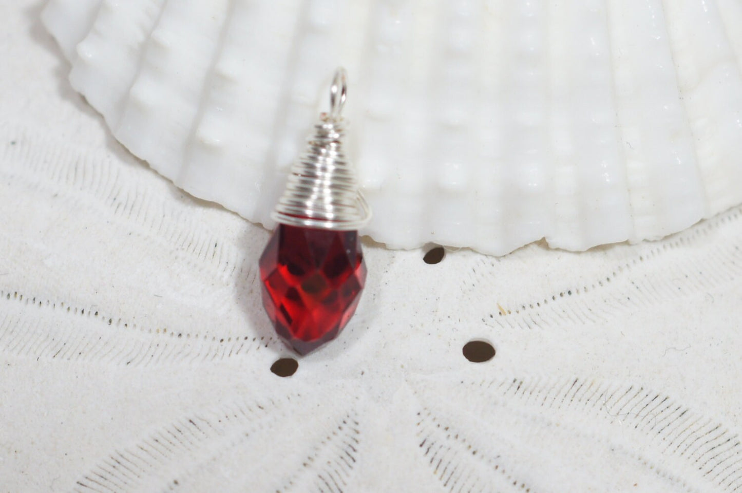 Crystal Pink Teardrops Wire Wrapped Briolette Wired Beads Jewelry Making Supply One Charm Only