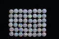 2.5mm Australian White Solid Opal Round Smooth  Cabochon Round Fine Opal Cabochons for ring earrings 5 stone lot