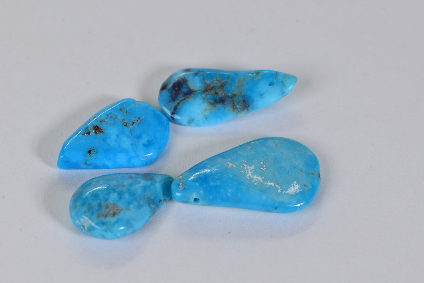 Sleeping Beauty Turquoise Teardrop Beads: Natural Arizona Gemstones