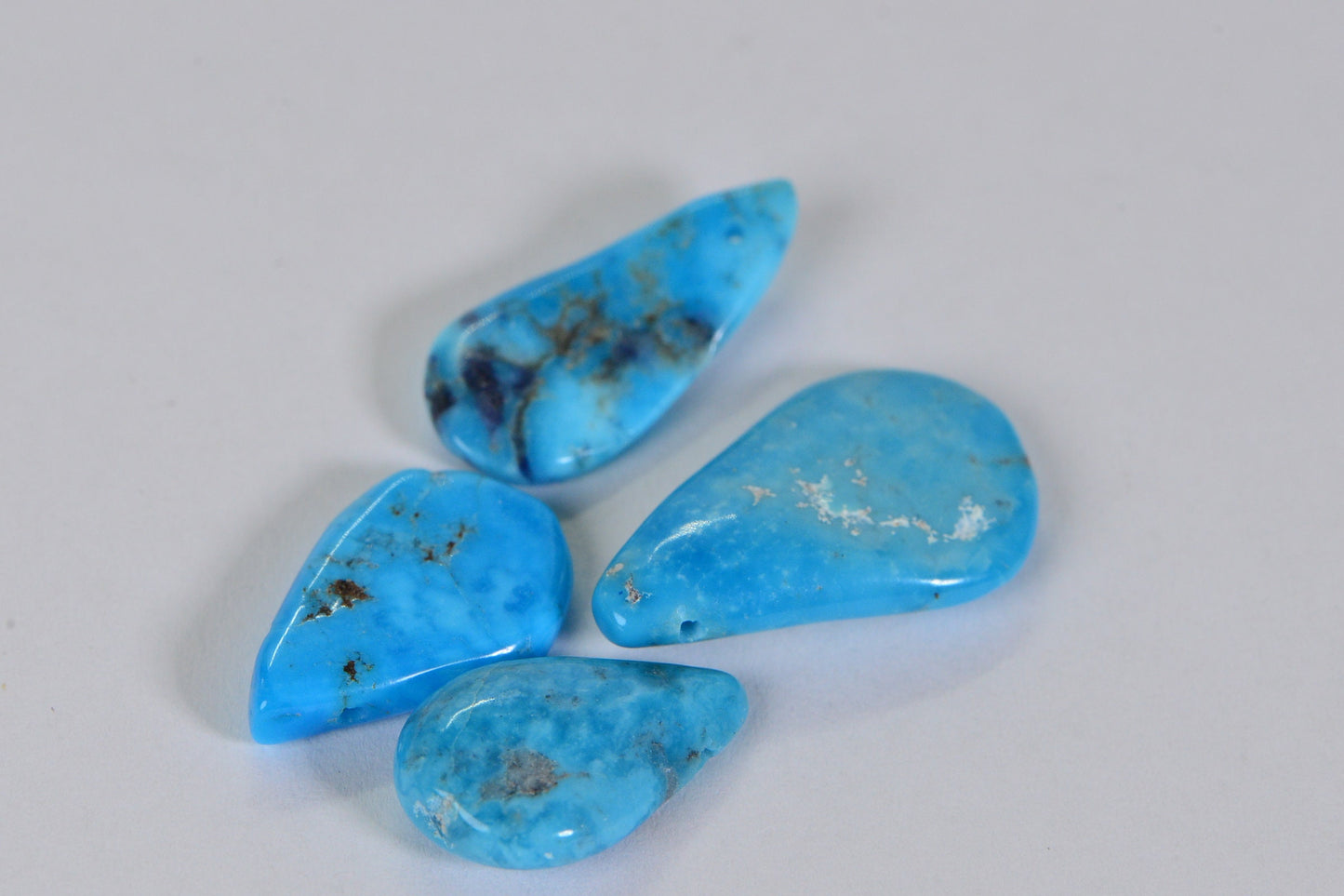Sleeping Beauty Turquoise Teardrop Beads: Natural Arizona Gemstones