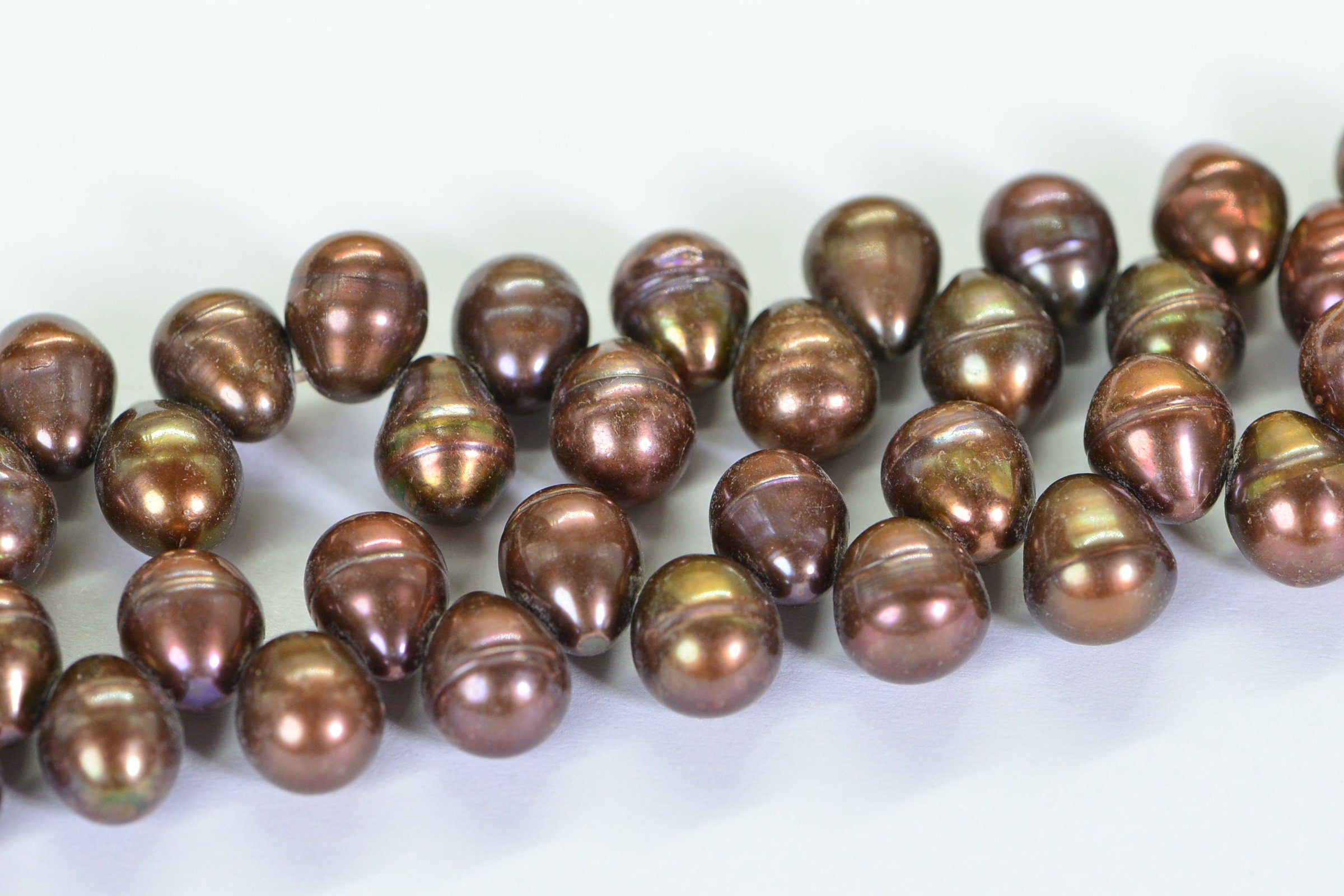 Reddish Brown Freshwater Pearl Strand: 6-8mm Jewelry Making Supplies