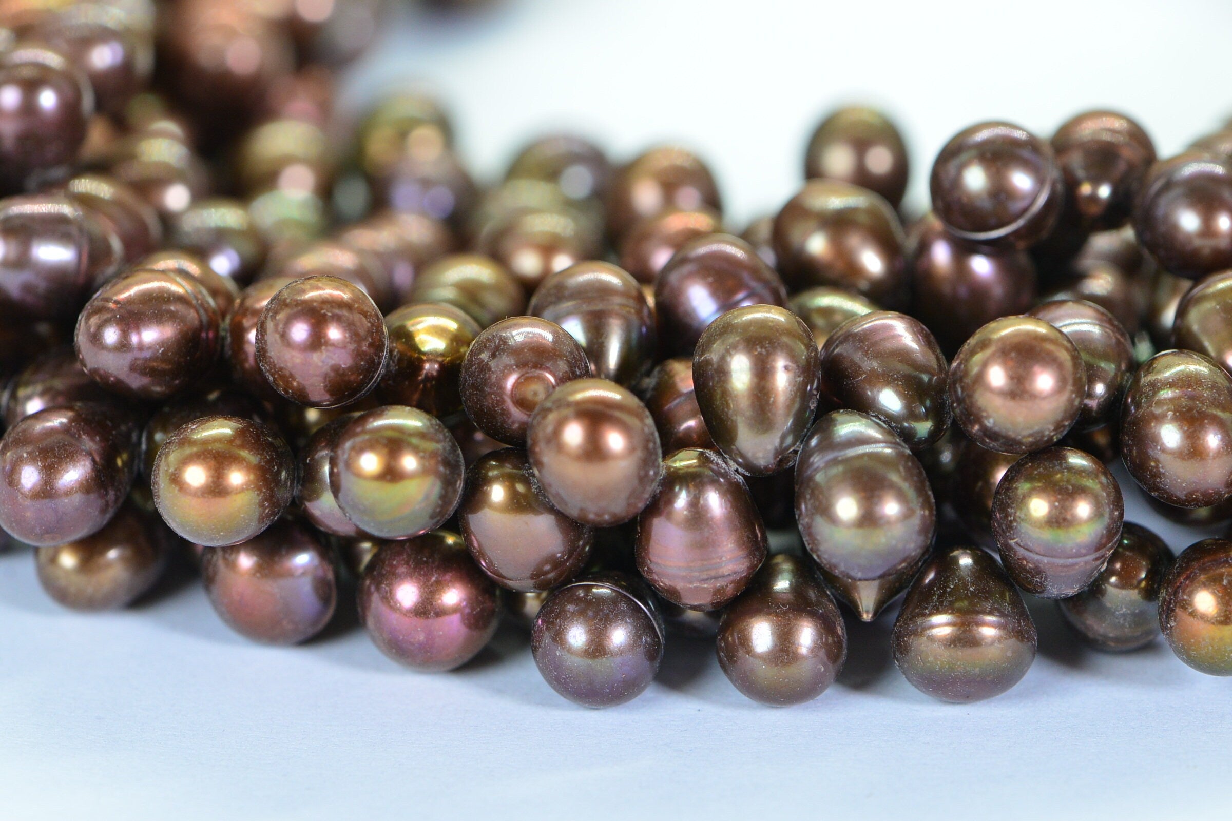 Reddish Brown Freshwater Pearl Strand: 6-8mm Jewelry Making Supplies