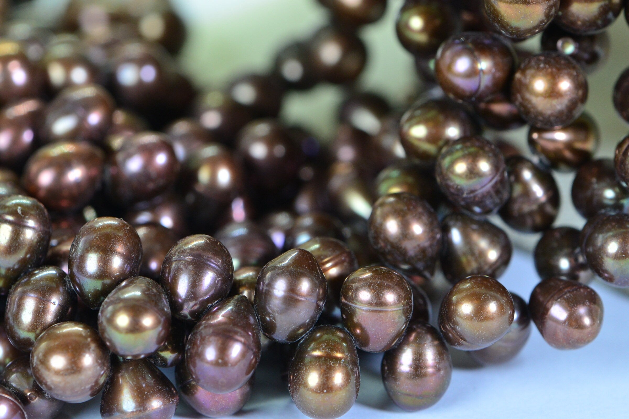 Reddish Brown Freshwater Pearl Strand: 6-8mm Jewelry Making Supplies