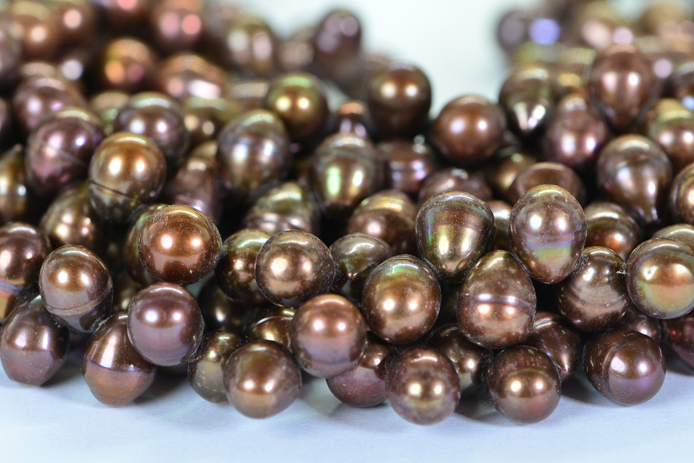 Reddish Brown Freshwater Pearl Strand: 6-8mm Jewelry Making Supplies