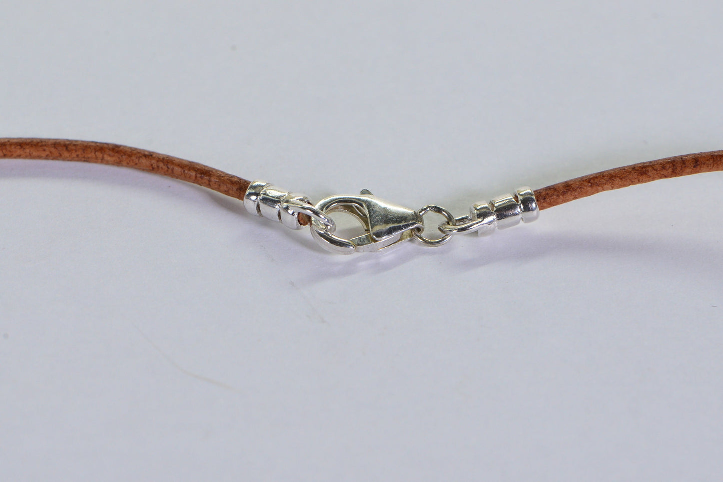 Ice Green Jade Necklace: Carved Burma Jade, Leather Cord Amulet