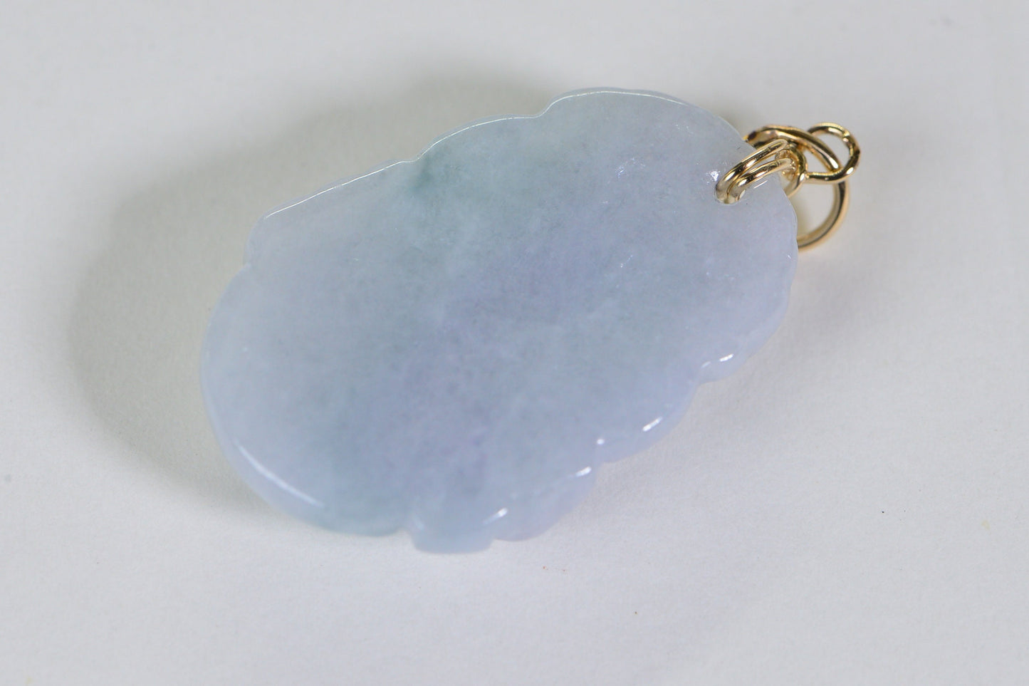 Jade Rat Amulet Necklace: Burmese Jadeite Zodiac Pendant, 14K Gold