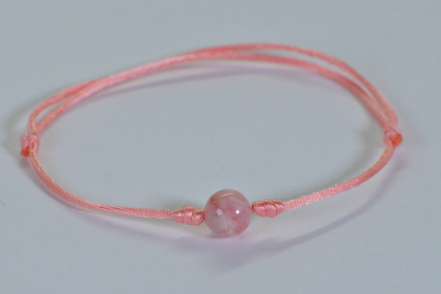 Peruvian Pink Opal Bracelet: Healing Crystal, Calming Meditation, Spiritual Protection