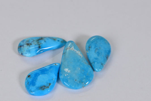 Sleeping Beauty Turquoise Teardrop Beads: Natural Arizona Gemstones