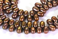 Natural  Freshwater Pearl Oval Drop Beads, 9x6mm, Dark Brown Pearl  Jewelry Making, Bead Supplies