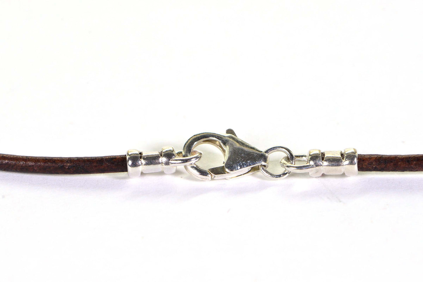 Handmade Arizona Turquoise Necklace: Sterling Silver Clasp, Leather Cord