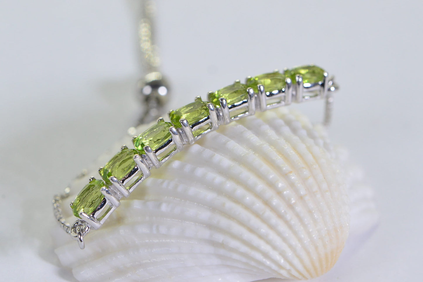 Peridot Bolo Bracelet: Natural Green Crystal Adjustable Bracelet, August Birthstone