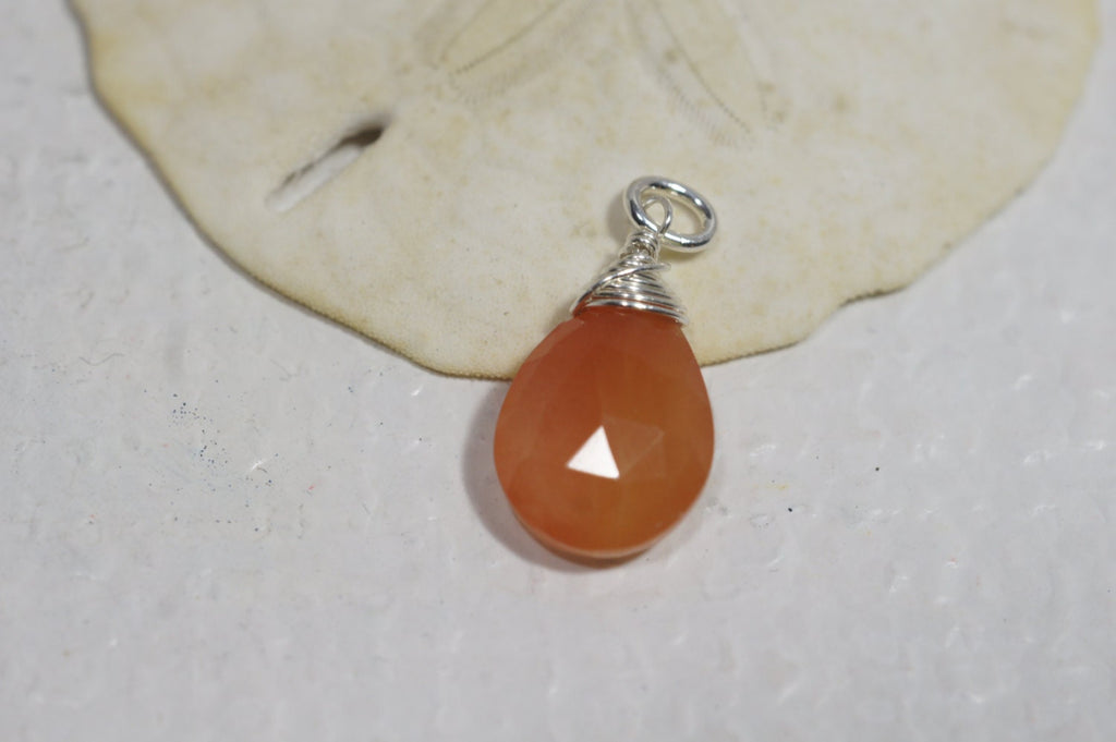 Red Agate Wire Wrapped Pendant,Gemstone Pendant - add a dangles drop