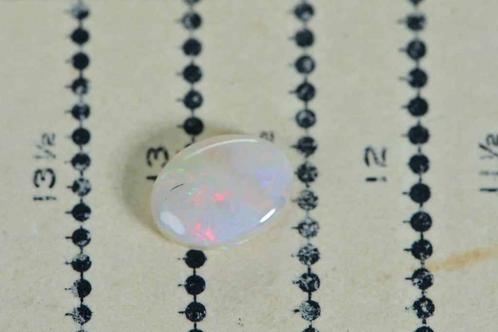 Australian White Solid Opal Oval Cabochon 8X6mm Opal for ring earrings