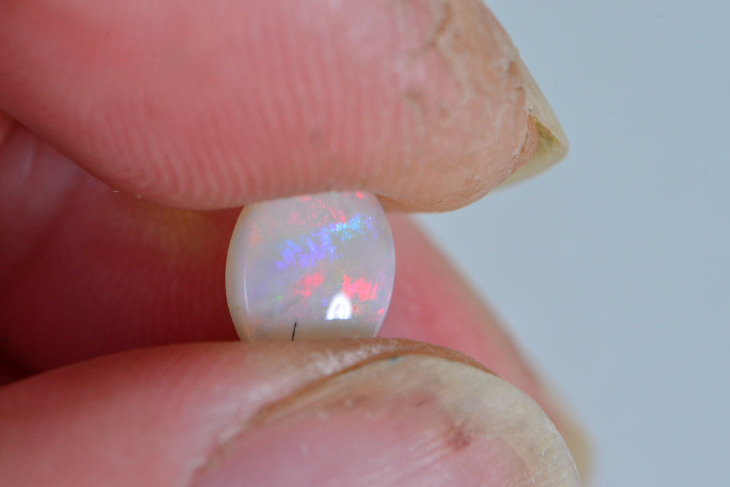 Australian White Solid Opal Oval Cabochon 8X6mm Opal for ring earrings