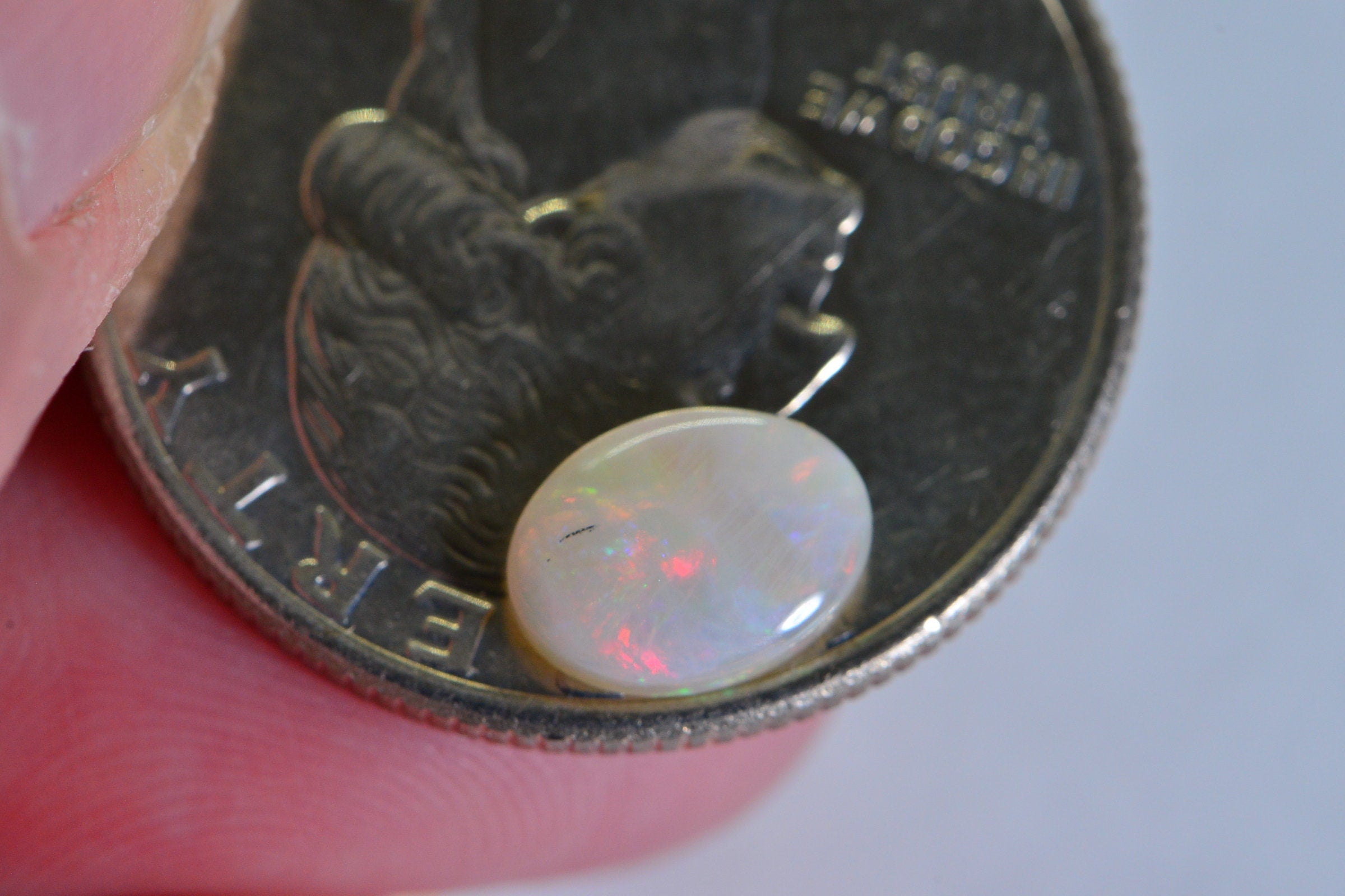 Australian White Solid Opal Oval Cabochon 8X6mm Opal for ring earrings