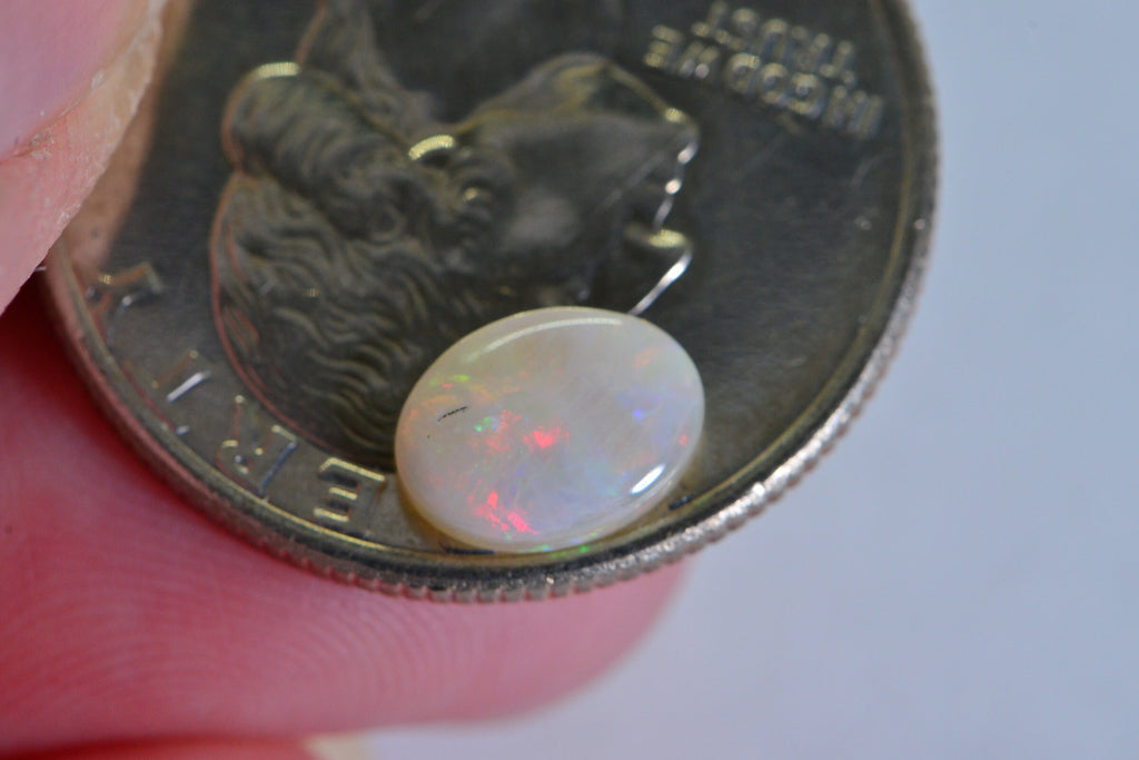 Australian White Solid Opal Oval Cabochon 8X6mm Opal for ring earrings