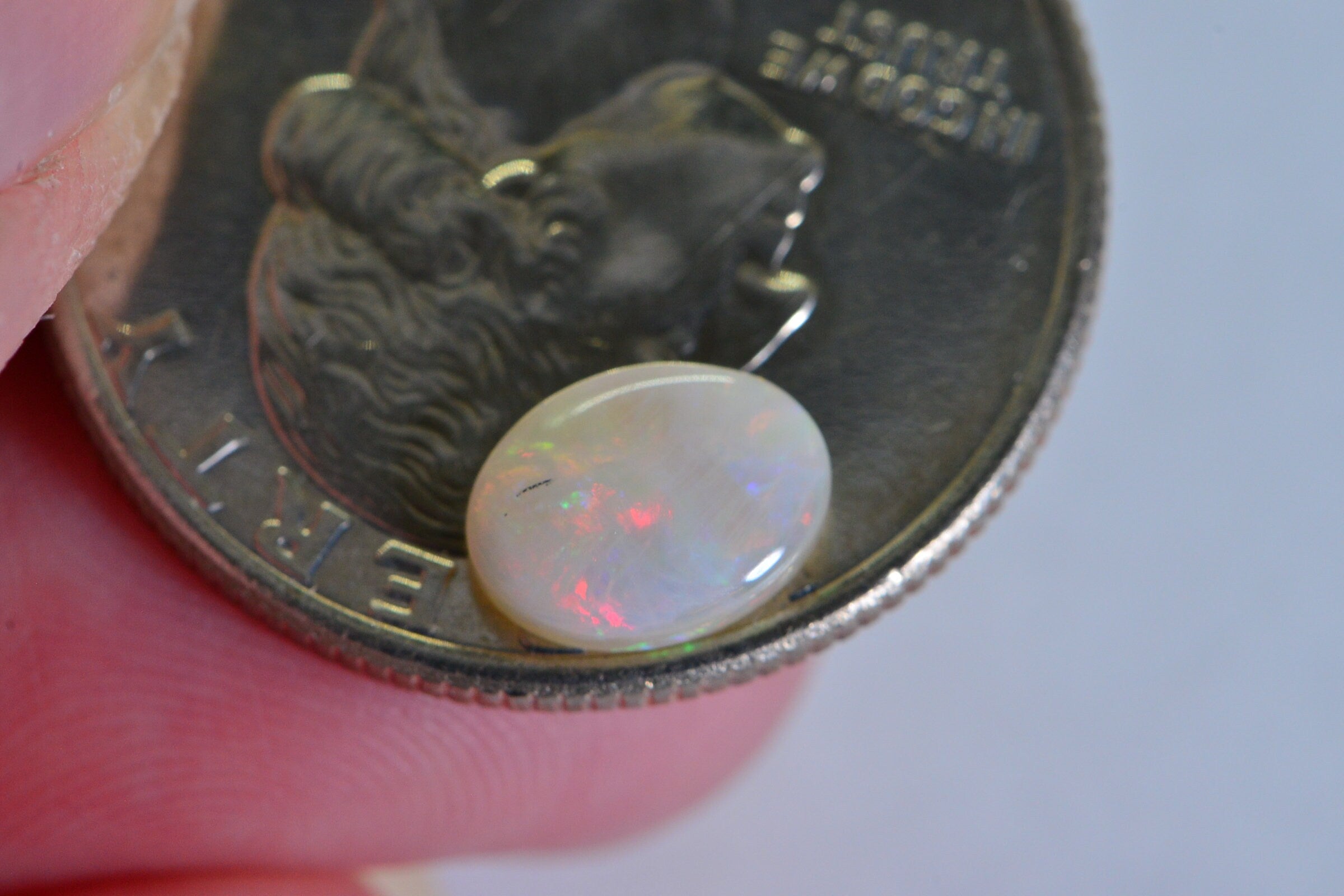 Australian White Solid Opal Oval Cabochon 8X6mm Opal for ring earrings