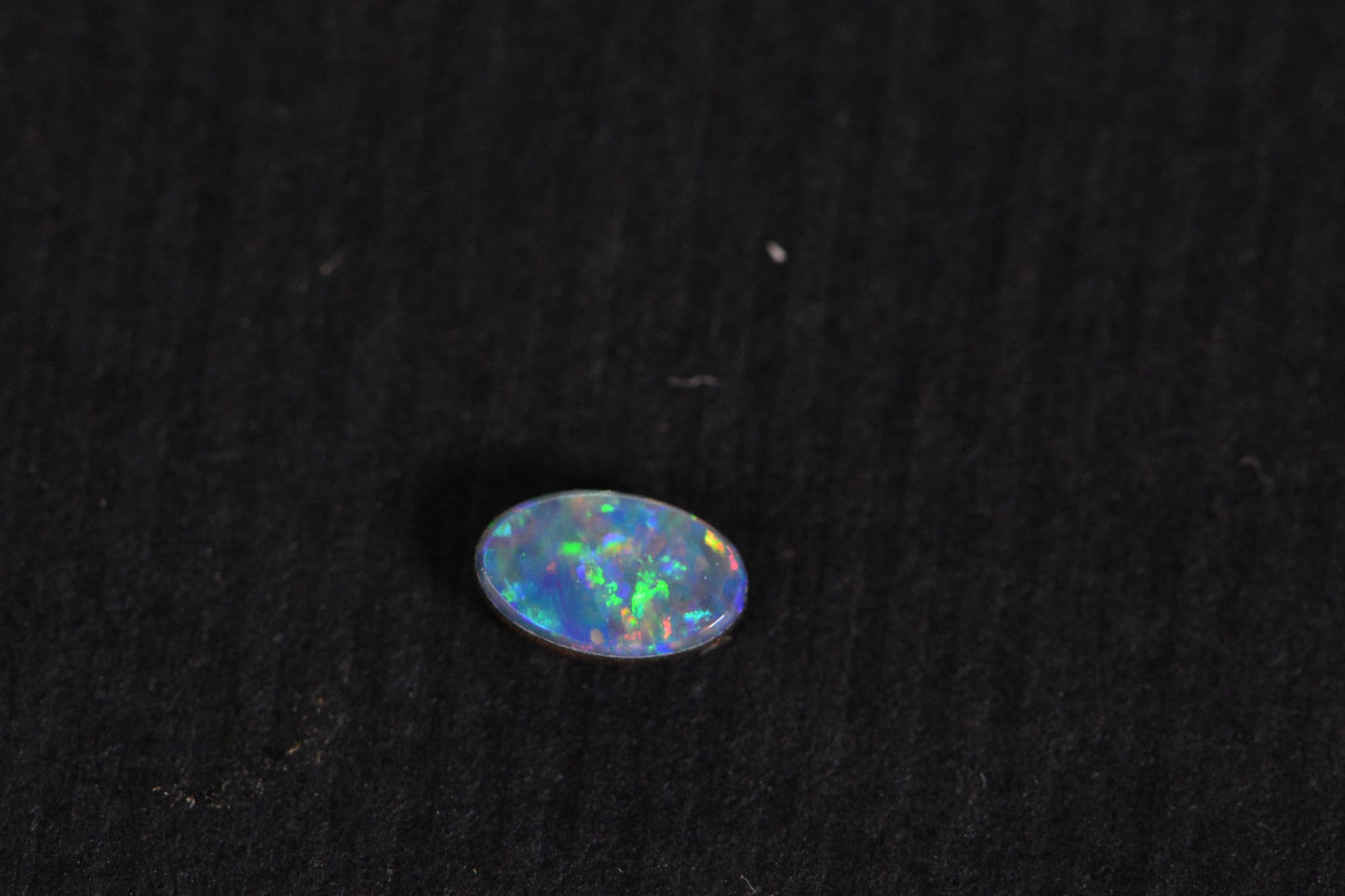 AAA Australian Black Opal Natural Gemstone Cabochons  blue - green Metallic  Doublet Boulder Oval 5X3mm