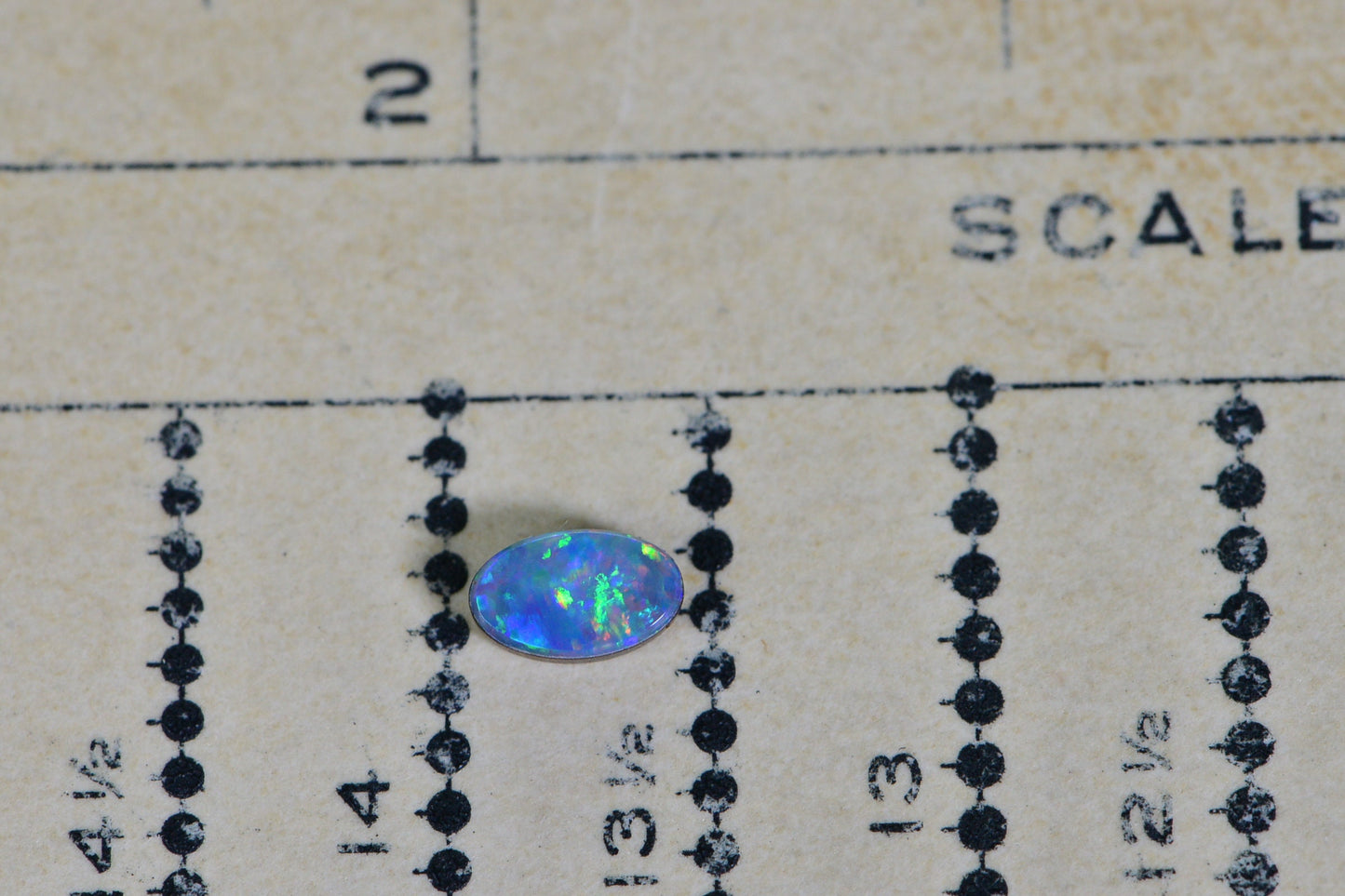 AAA Australian Black Opal Natural Gemstone Cabochons  blue - green Metallic  Doublet Boulder Oval 5X3mm