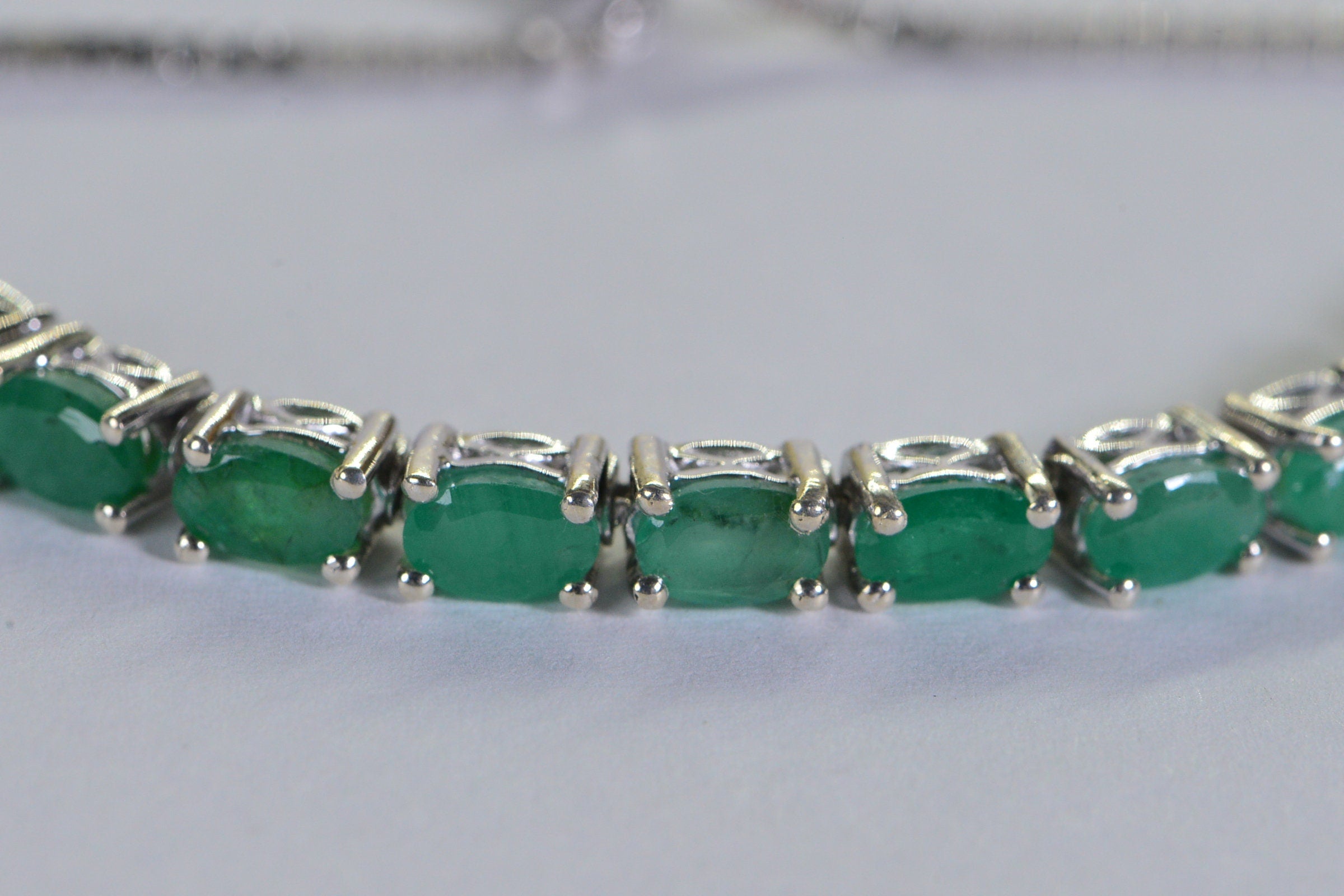 Natural Colombian Emerald Bracelet: Sterling Silver Adjustable Bolo, May Birthstone