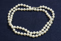 Knotted Pearl Necklace: Sterling Silver Clasp, June Birthstone
