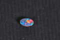 Australian Black Opal Doublet Cabochon: Metallic Oval Gemstone (5X3mm)