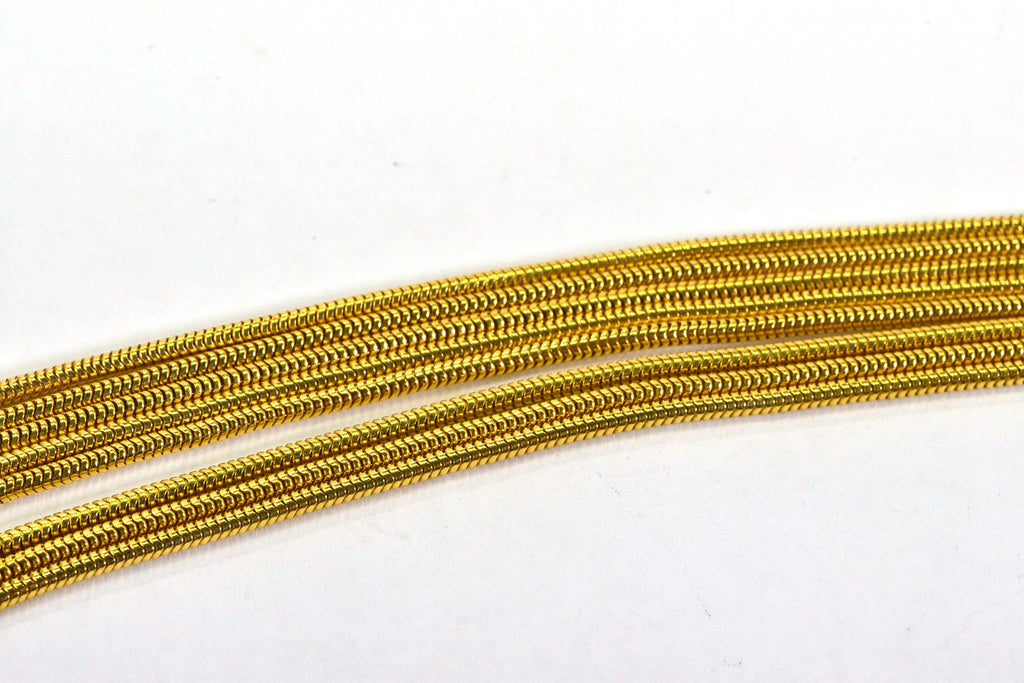 18K Gold Over Sterling Silver Snake Chain: Diamond Cut, 100 Inch