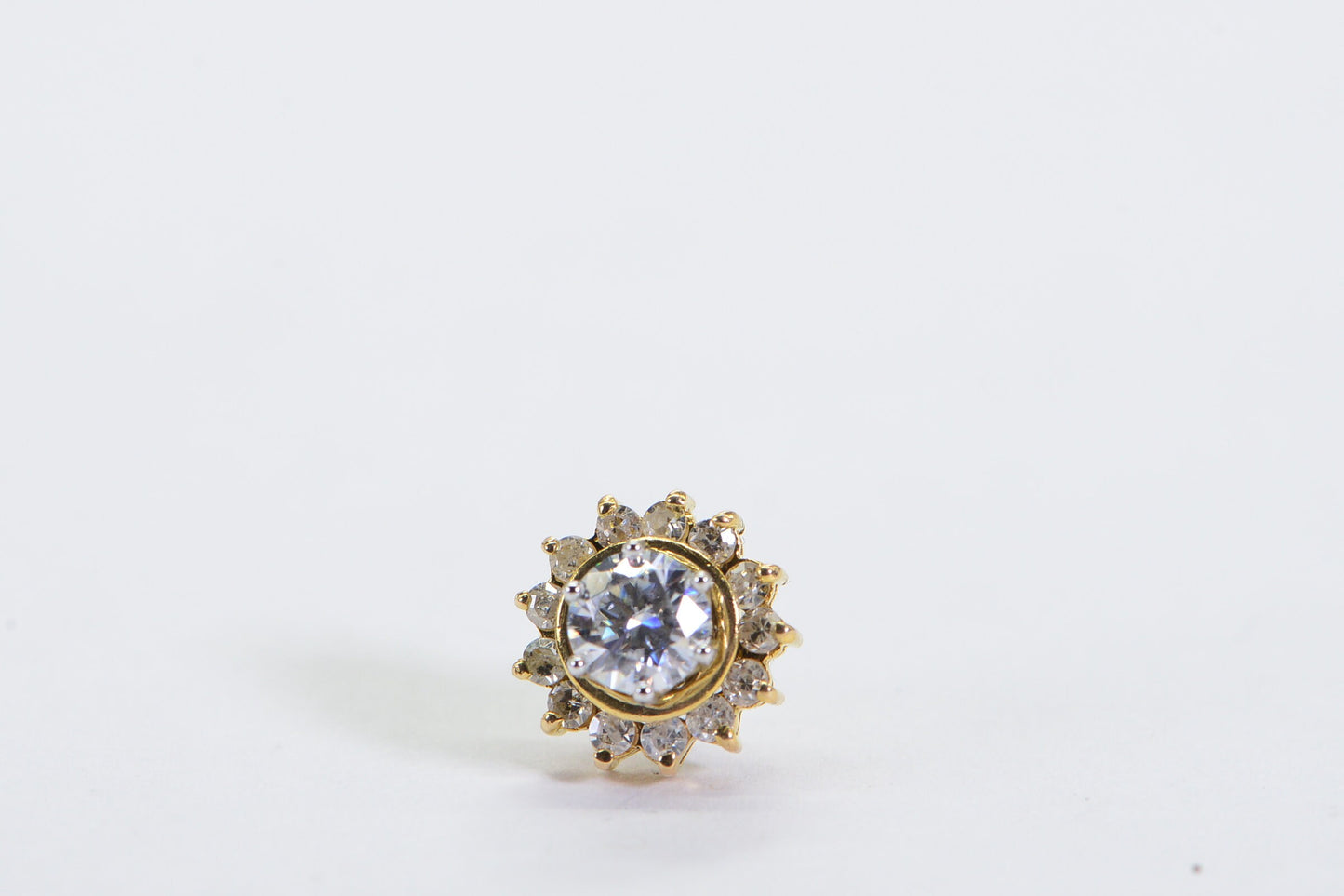 14K Gold Diamond Earring Jackets: 0.67 CTW Halo Enhancers for Studs