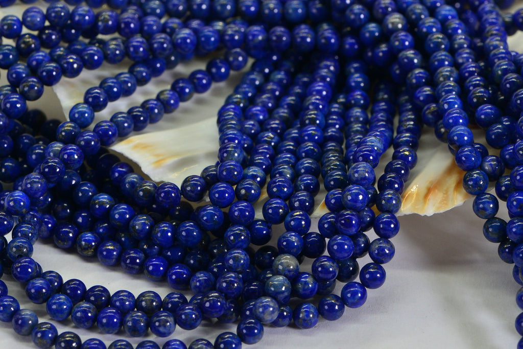 4mm Lapis Lazuli Beads: Royal Blue Jewelry Making Supplies