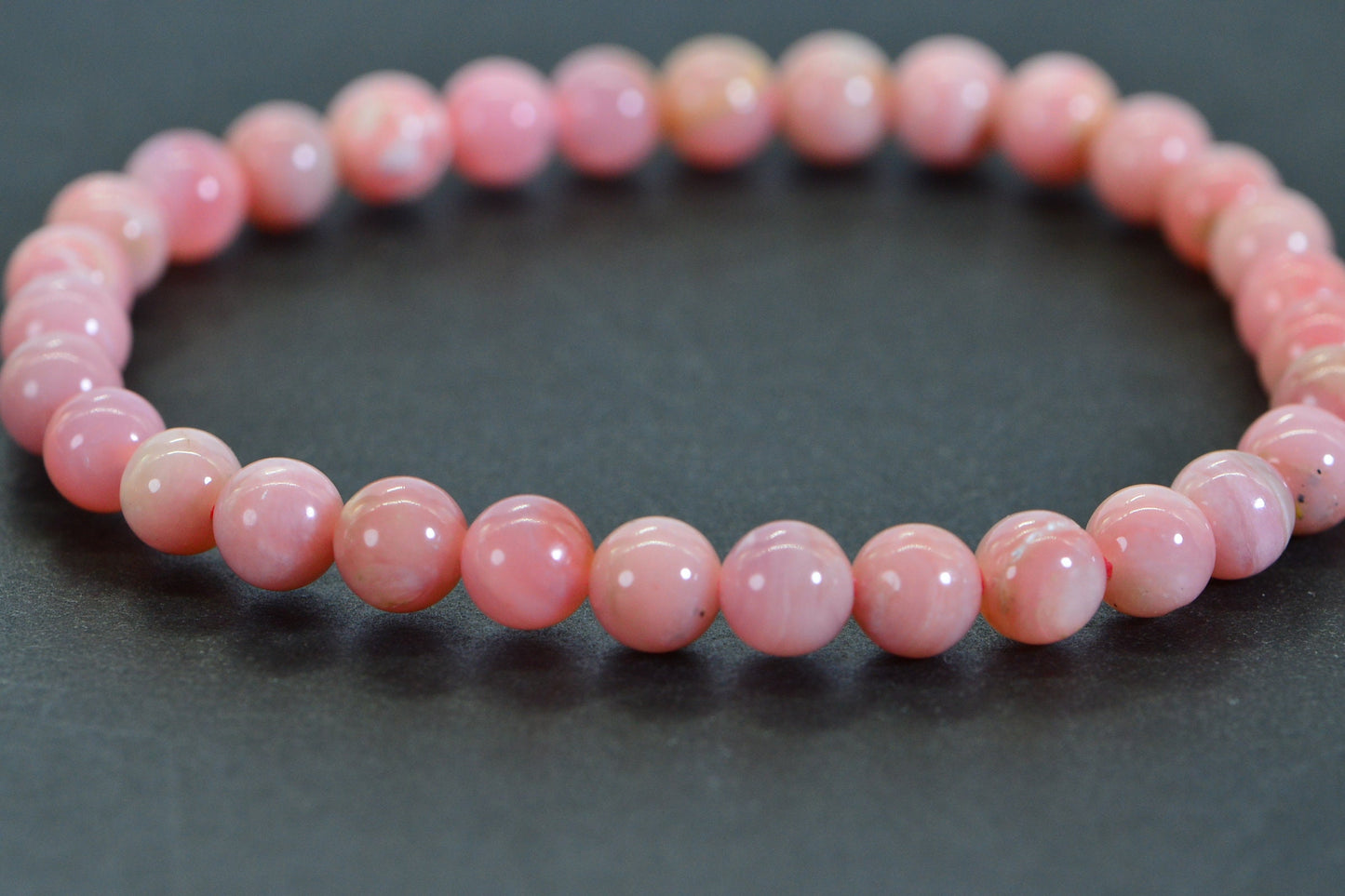 Peruvian Pink Opal Bracelet: Natural Gemstone Healing Crystal
