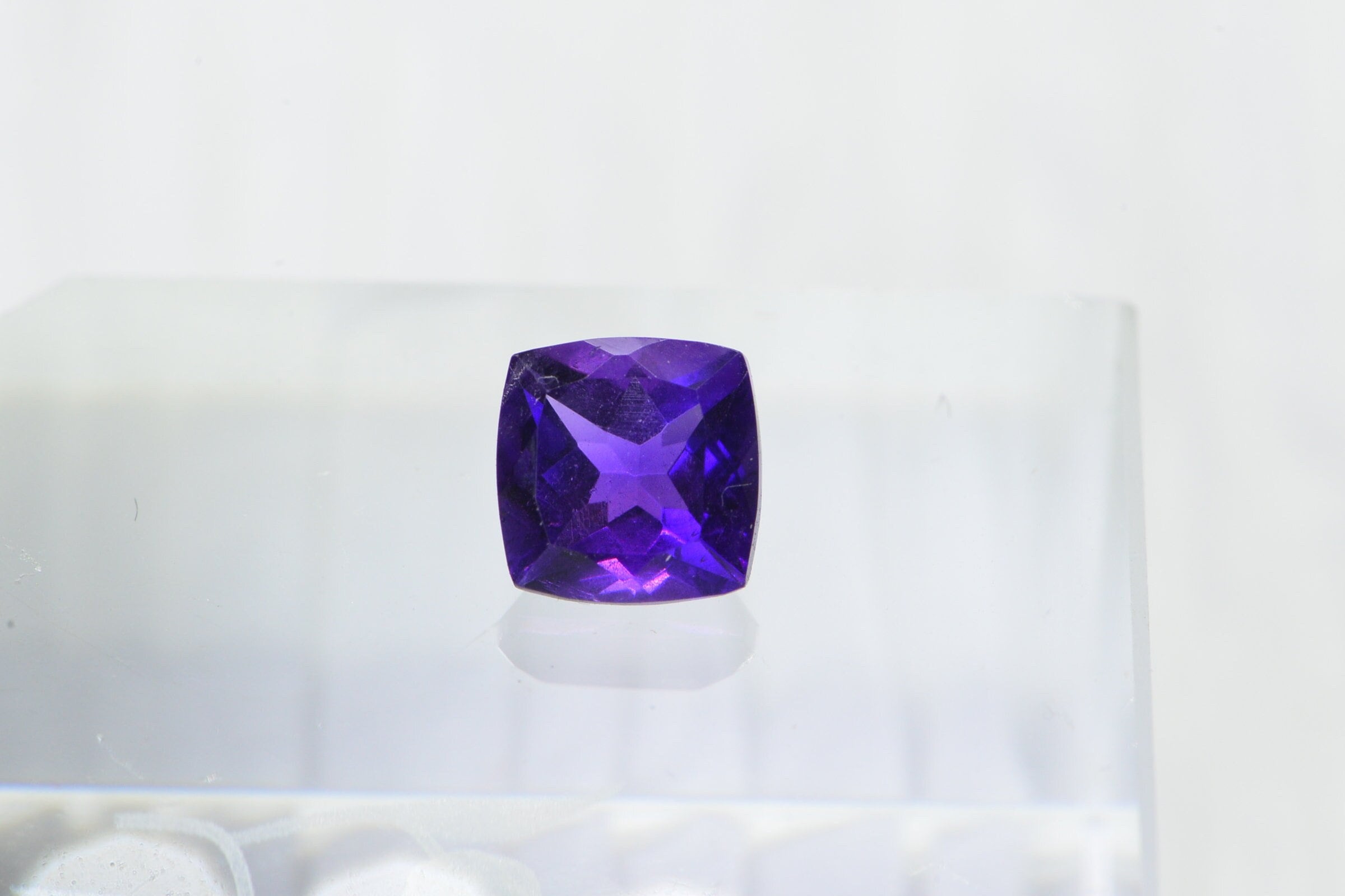7mm Natural Amethyst Princess cut cabochon loose gemstone
