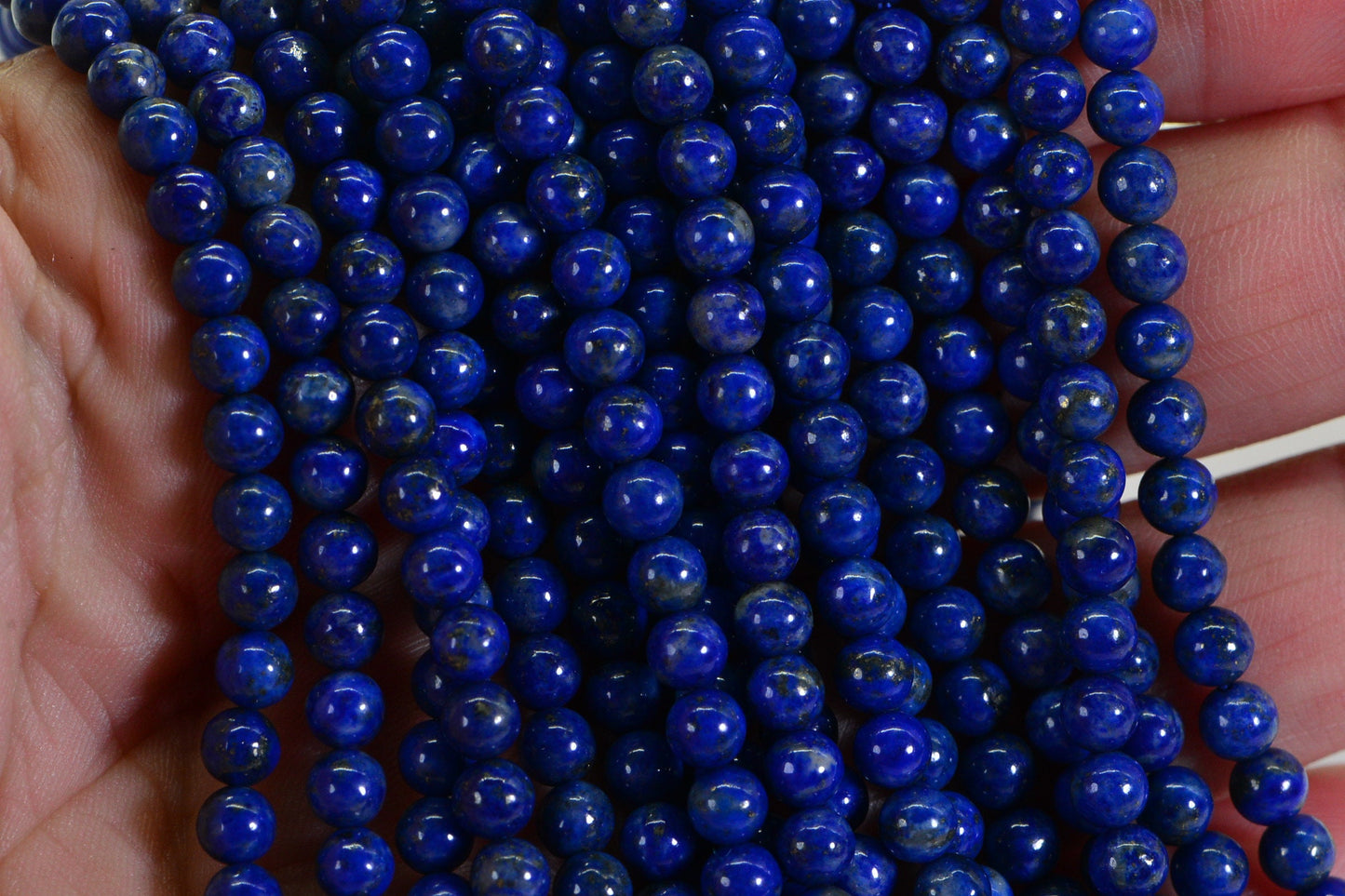 4mm Lapis Lazuli Beads: Royal Blue Jewelry Making Supplies