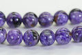 Russian Charoite 9mm Round Beads Natural Gemstone Beads Jewelry Making Supplies 7.5 inch strand