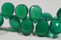 Green Onyx Faceted Teardrop Beads Natural Gemstone Beads Jewelry Making Supplies