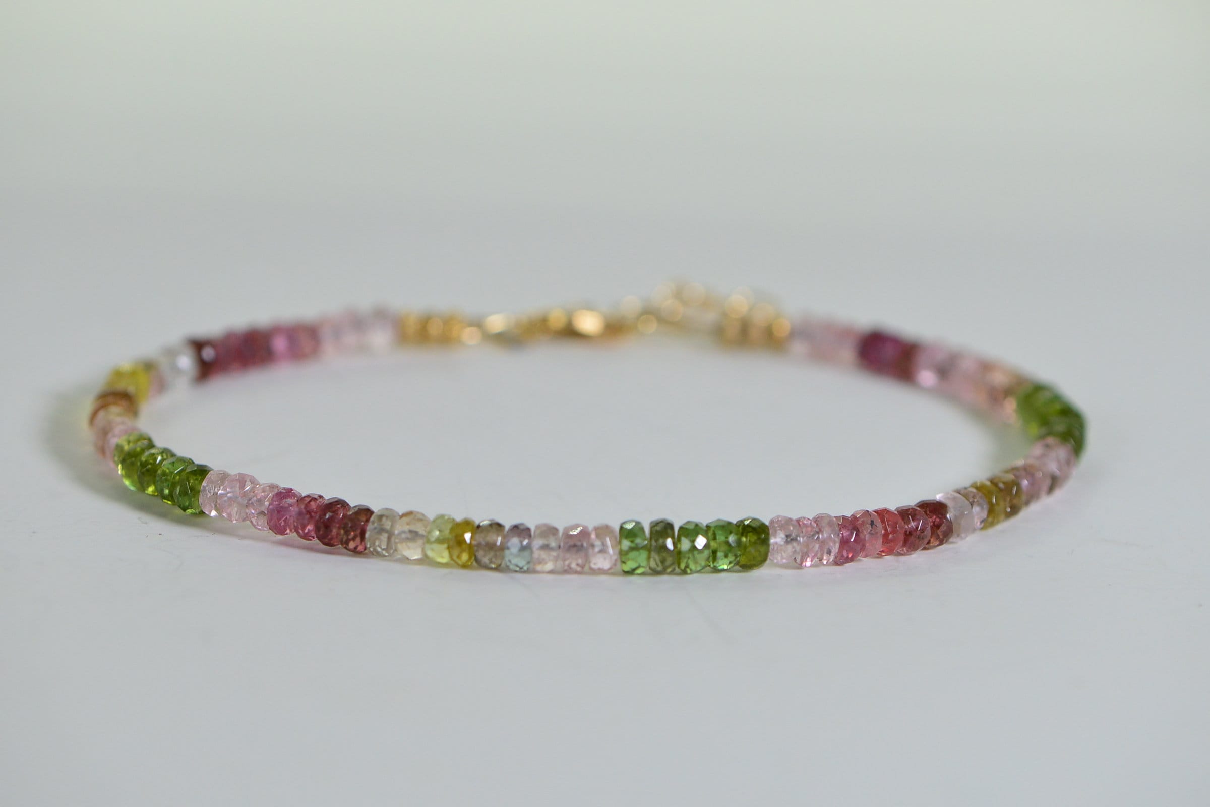 Tourmaline Bracelet: 14K Gold Filled Gemstone Delicate Jewelry