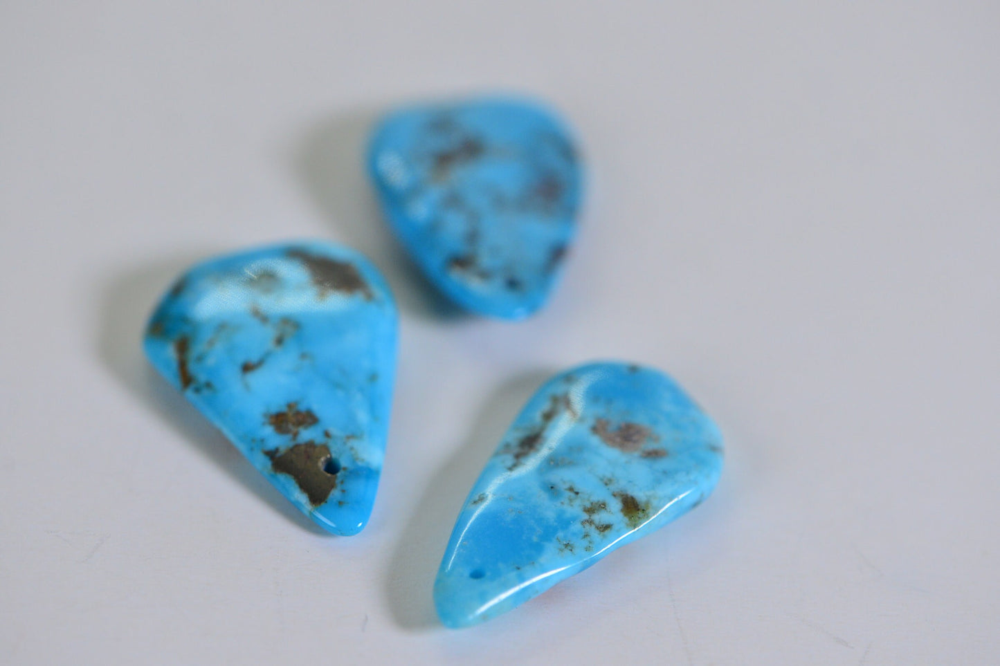 Sleeping Beauty Turquoise Teardrop Beads: Arizona Gemstone, Jewelry Making