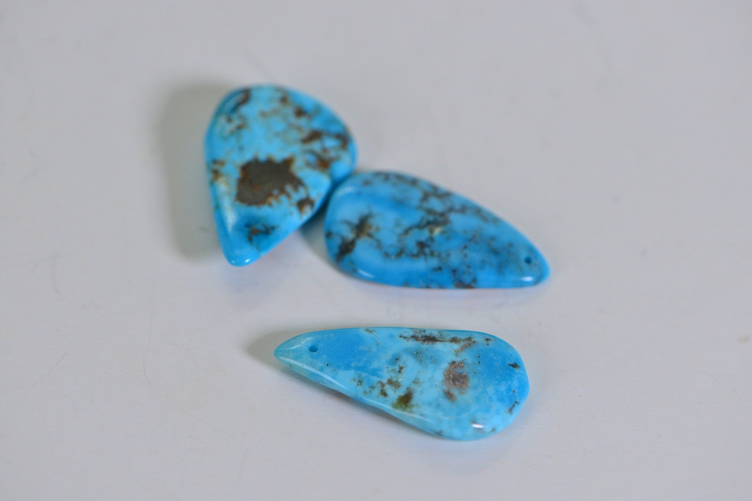 Sleeping Beauty Turquoise Teardrop Beads: Arizona Gemstone, Jewelry Making