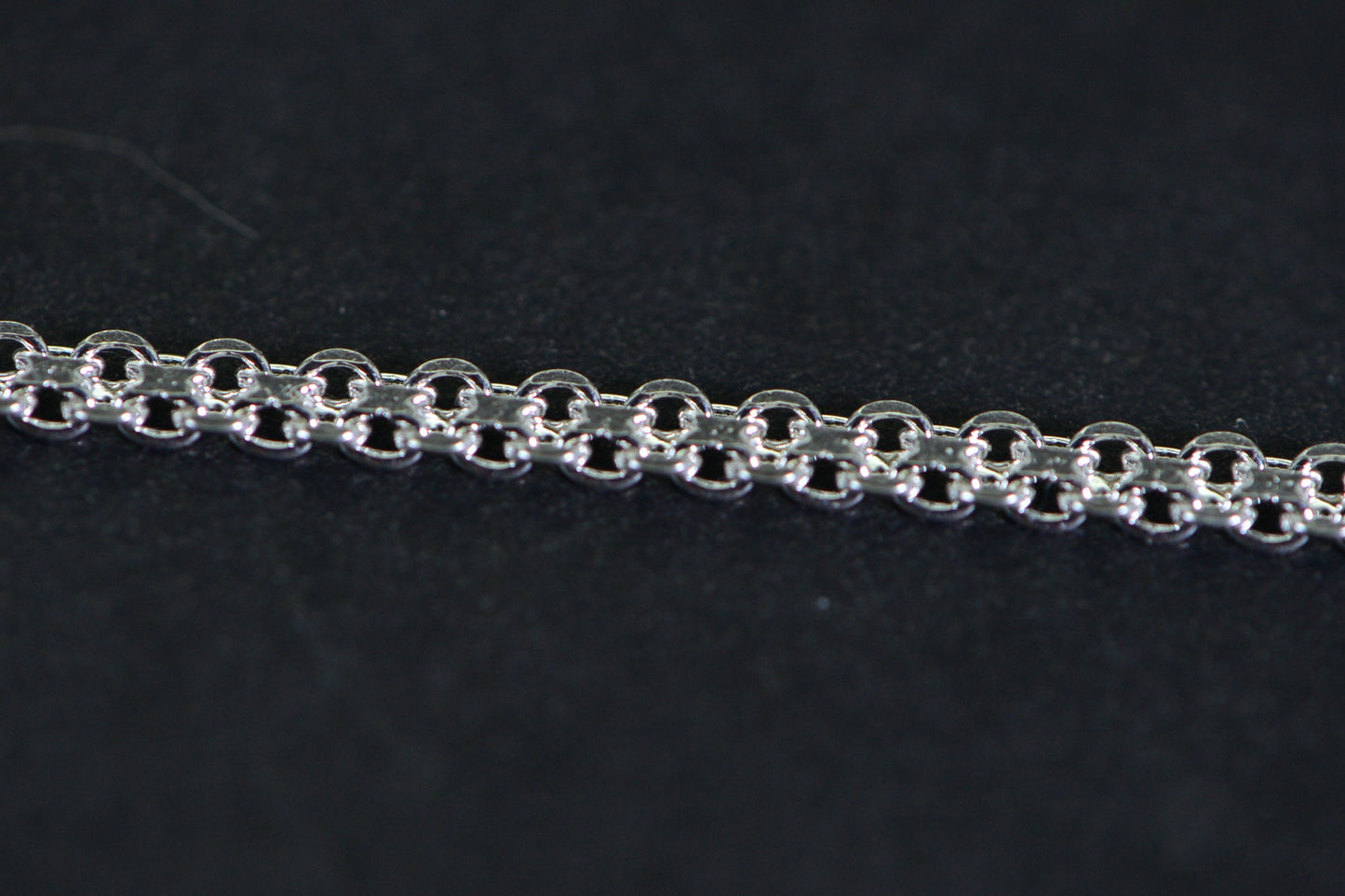 Silver Flat Chain Bracelet Stackable Sterling Silver Fancy Mesh Weave  Minimalist Bracelet Mother gift Vintage Bracelet