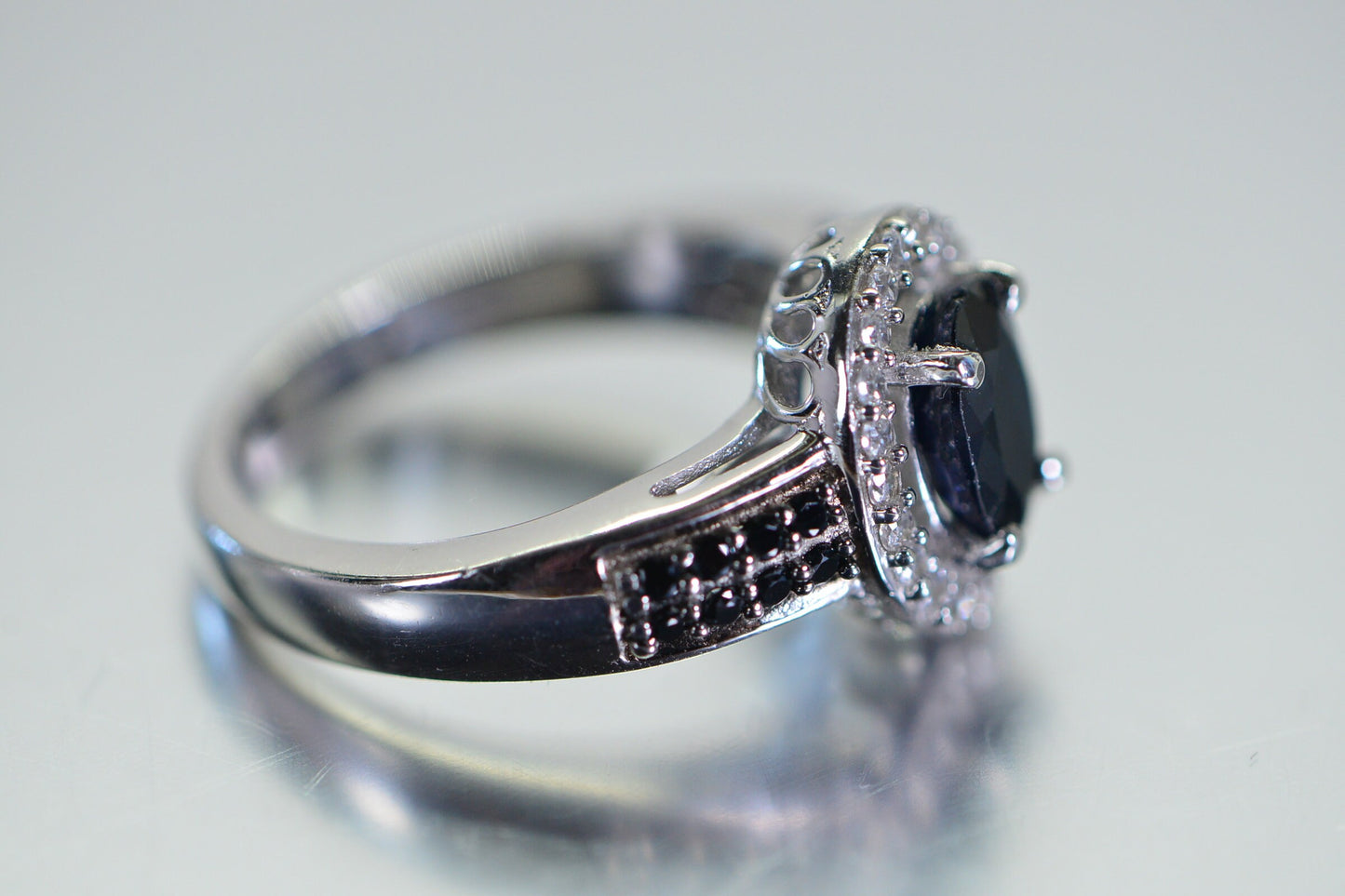 Sapphire and Multi Gemstone Ring in Platinum Over Sterling Silver 2.05 ctw