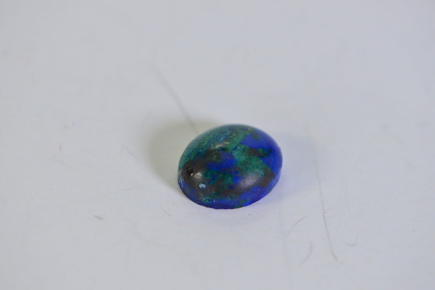 Azurite Malachite Gemstone Cabochon: Oval Ring Stone (11.8X9.8mm)
