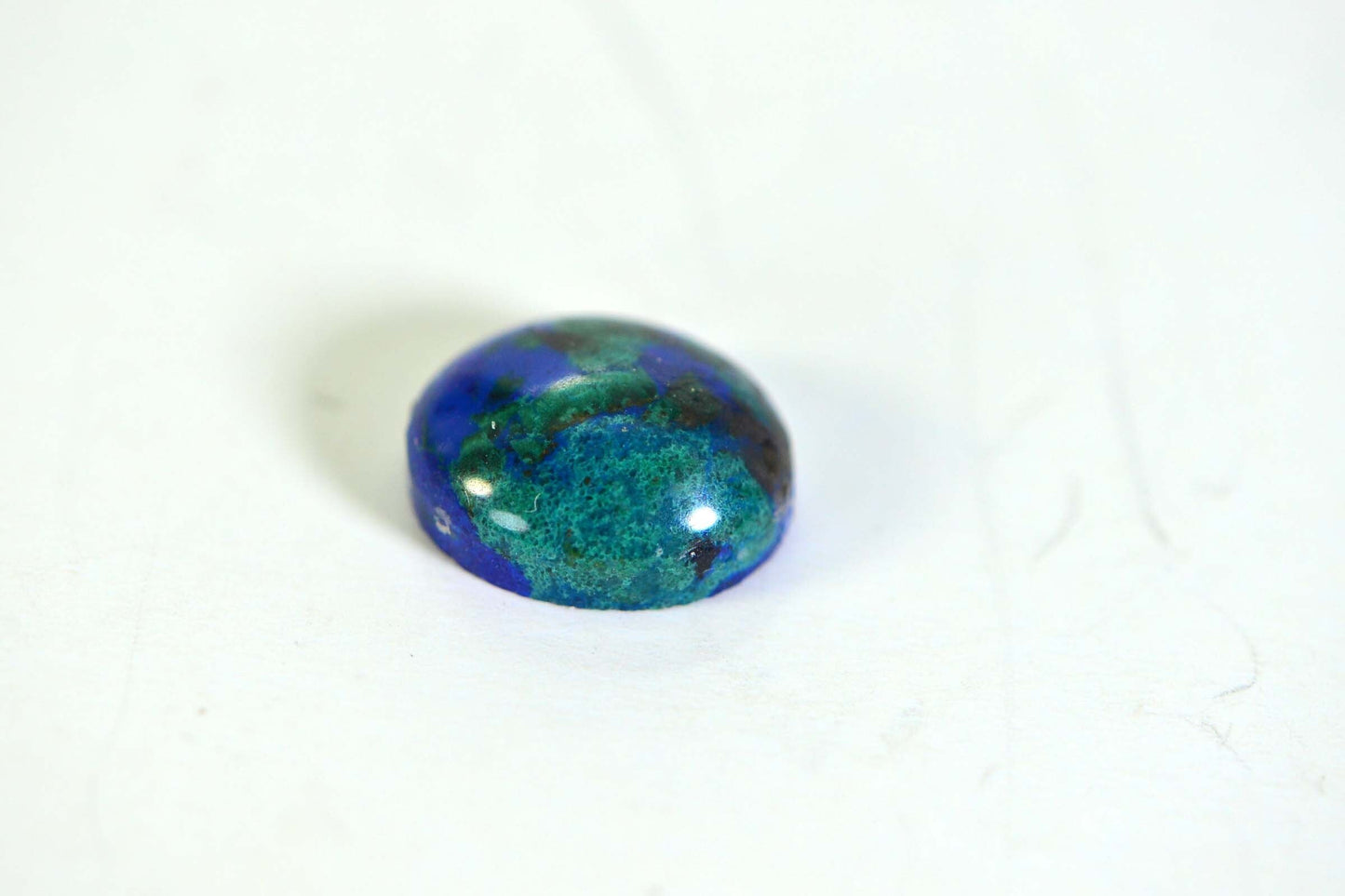 Azurite Malachite Gemstone Cabochon: Oval Ring Stone (11.8X9.8mm)