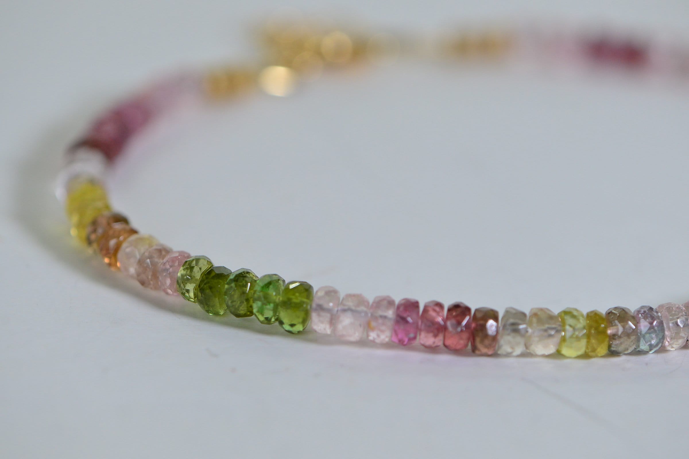 Tourmaline Bracelet: 14K Gold Filled Gemstone Delicate Jewelry