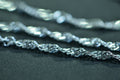 Twisted Herringbone Snake Sterling silver  Chain 20 inches  Flat Twist Chain