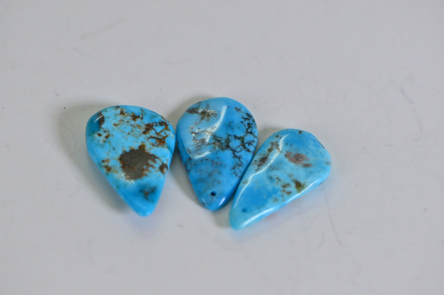 Sleeping Beauty Turquoise Teardrop Beads: Arizona Gemstone, Jewelry Making
