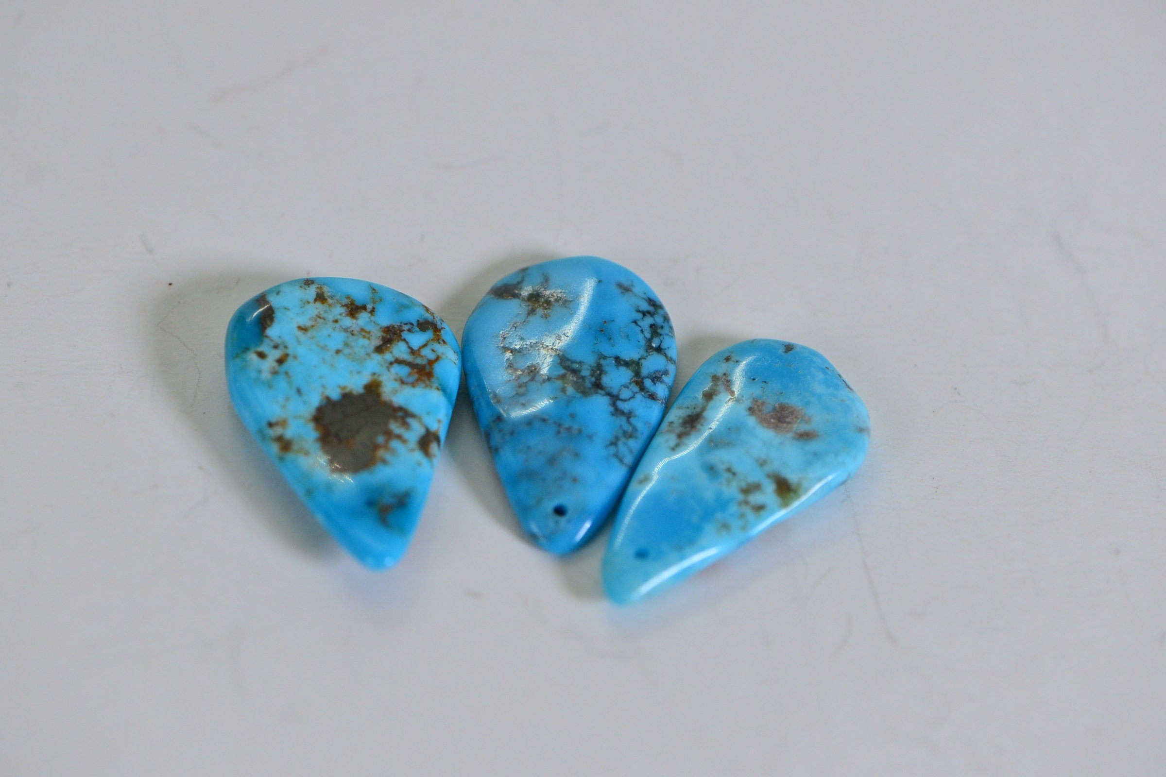Sleeping Beauty Turquoise Teardrop Beads: Arizona Gemstone, Jewelry Making