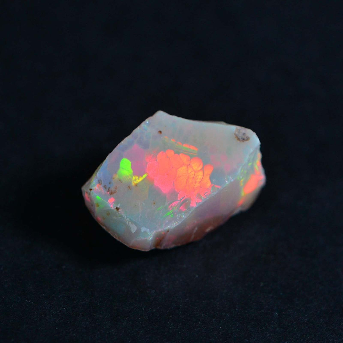 Ethiopian Welo Opal Raw Crystal: 18.5ctw Snakeskin Pattern Nugget